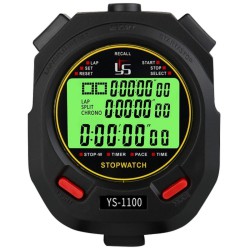 Stopwatch - YS 3 Rows Display Luminous Stopwatch YS-1100 (100Lap Memories)