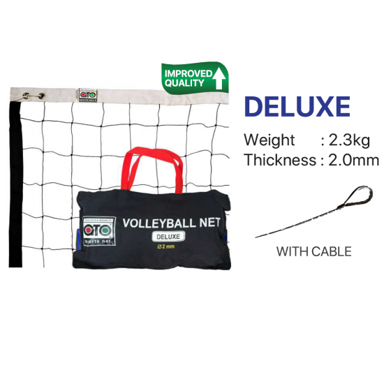 Volleyball Net - GTO Deluxe (2.0mm) + Cable CQ