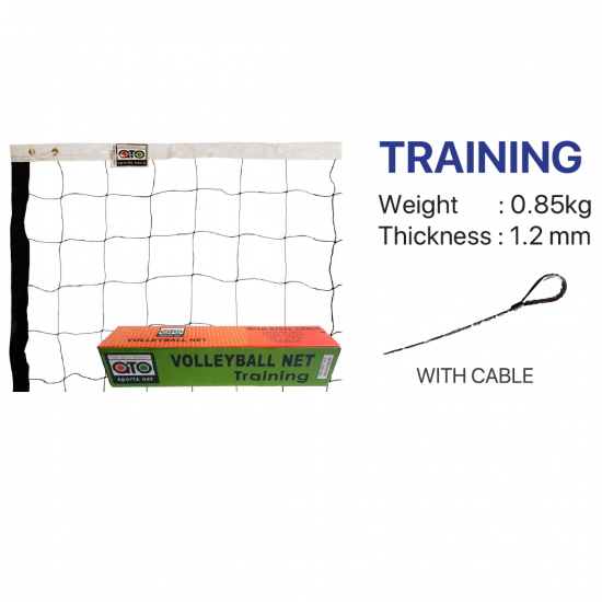 Volleyball Net - GTO Training (1.2mm) + Cable CQ Volleyball Net - GTO Training (1.2mm) + Cable CQ