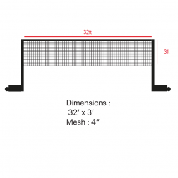 Volleyball Net - GTO Deluxe (2.0mm) + Cable CQ