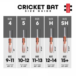 Cricket Bat Junior - Grays Hypernova Size 4/5/6/H KQ Kashmir Willow