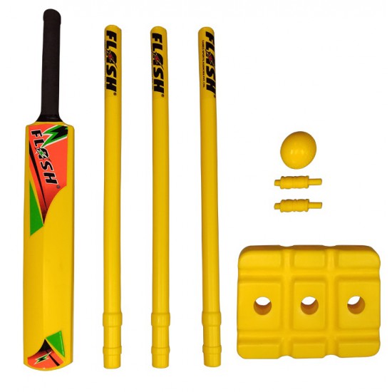 Cricket Bat +Ball Set - Harimaya Kwik Flash (Double Set) Plastic CQ