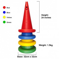 Cone Skittles / Marker Cones - 20" / 24" +Holes CQ