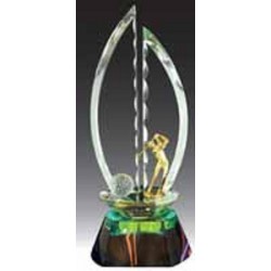 Golf Crystal Trophy - CRT90080