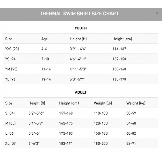 Thermal Swim Shirt - FINIS Thermal Training Shirt ZP