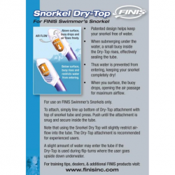 Snorkel Dry Top - FINIS Compatible with the Swimmer's Snorkel & Glide Snorkel ZP